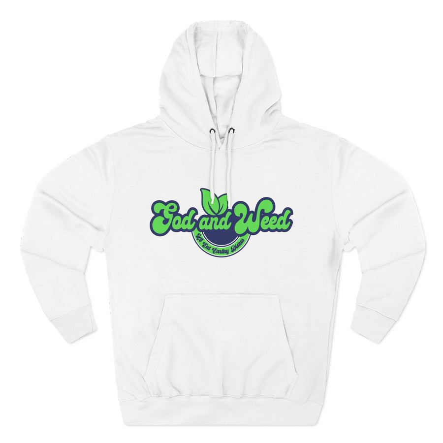 God and Weed Retro Fleece Clothing Hoodie
