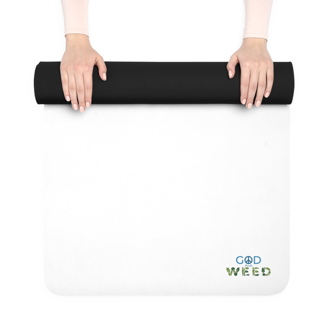 GOD AND W E E D  Green Leaf Yoga Mat
